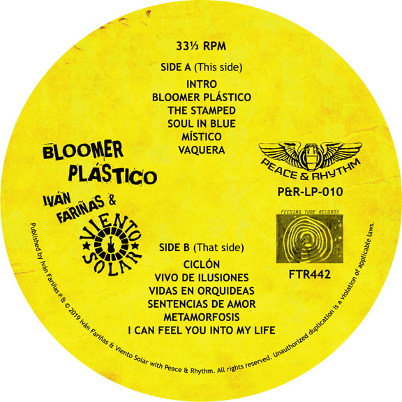 Iván Fariñas & Viento Solar ‎– Bloomer Plástico LP